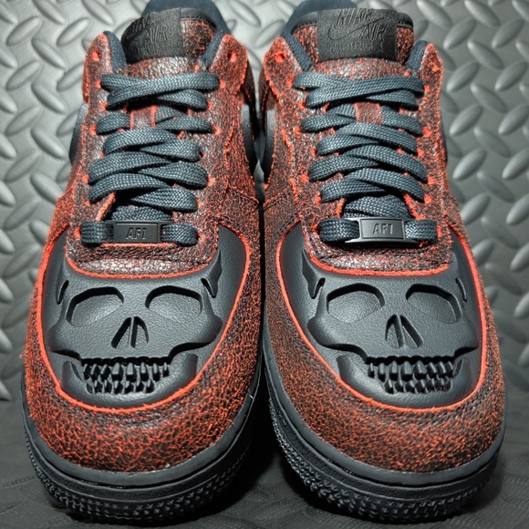 Nike Air Force 1 Low Retro "Halloween Skull" QS HV2016-001 size 7.5 - Picture 1 of 10